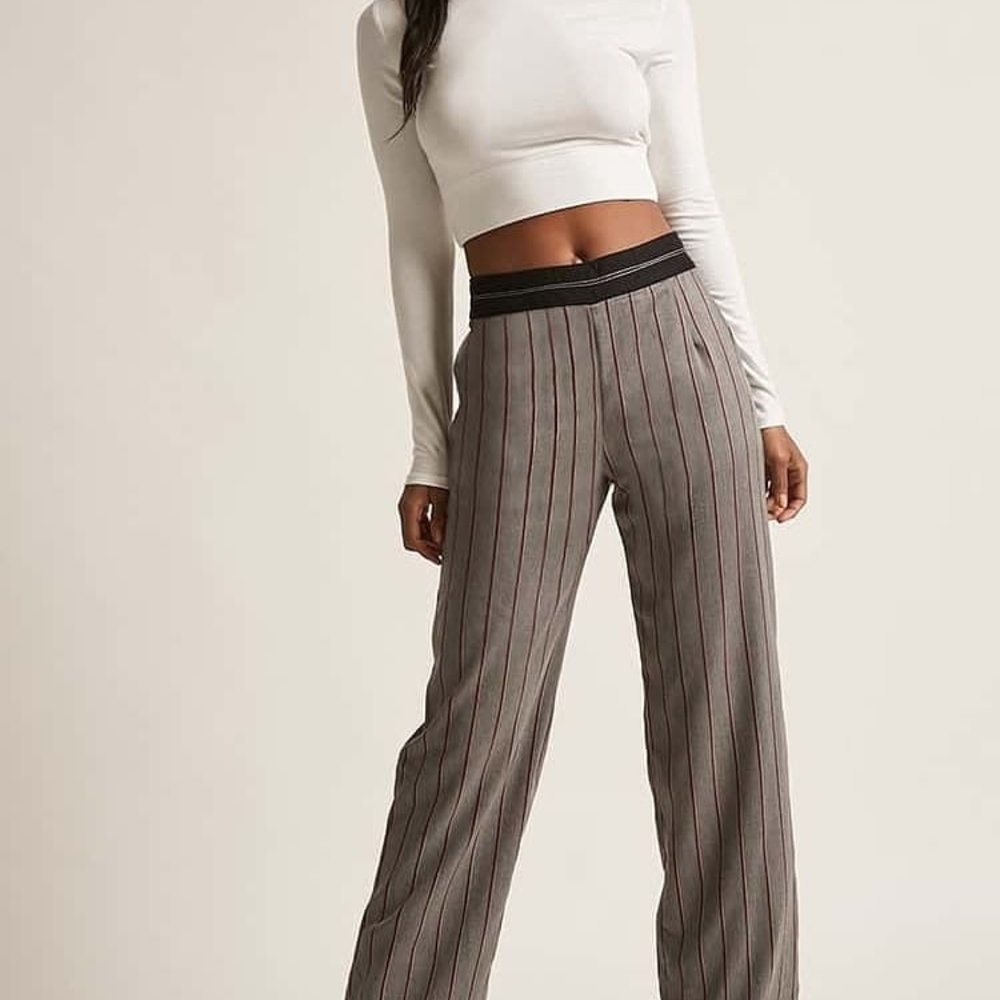 Striped Gray Women's Pants